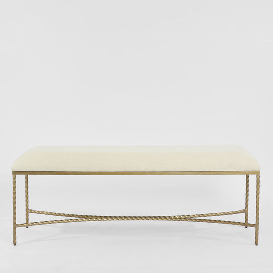 Palais Bench Gold & Linen