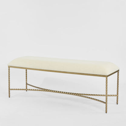 Palais Bench Gold & Linen