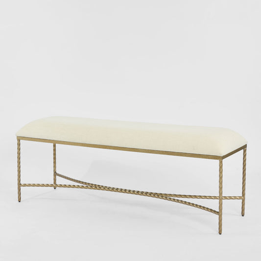 Palais Bench Gold & Linen