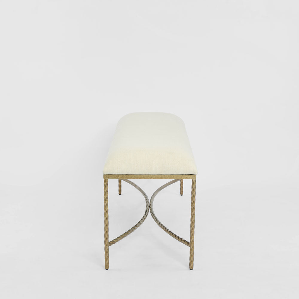 Palais Bench Gold & Linen