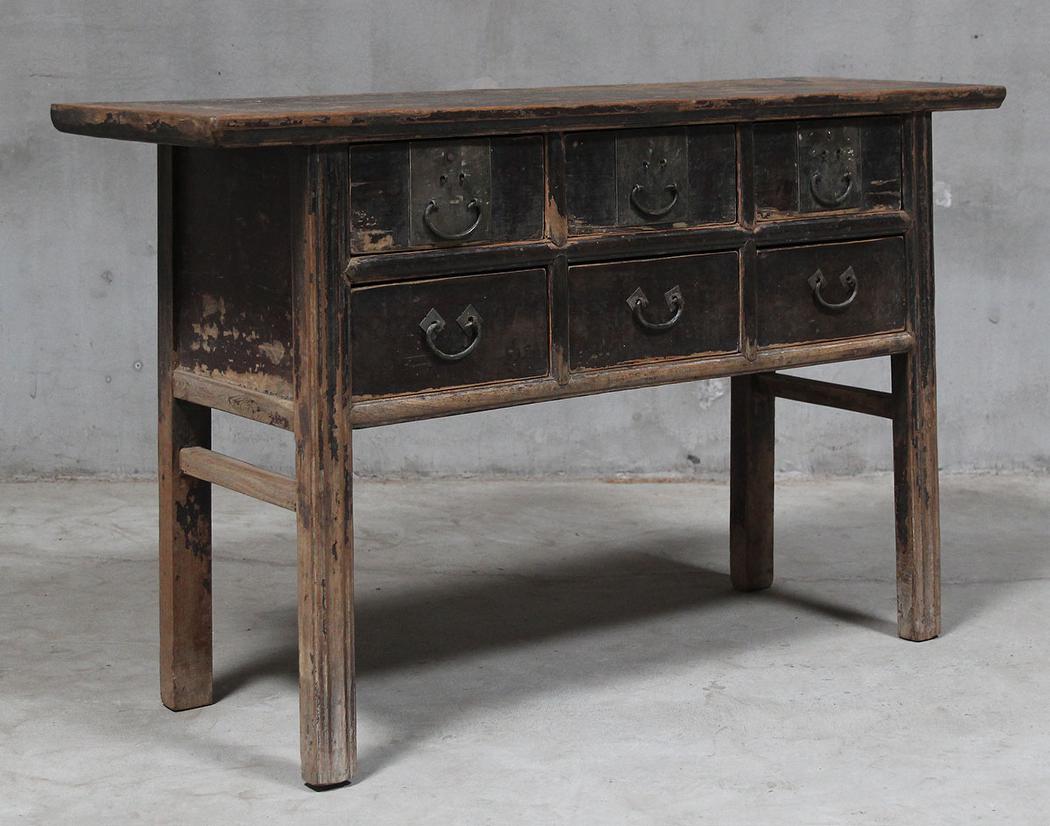 Shanxi 140cm Console Table with Drawers 150 Years Old