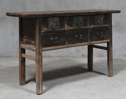 Shanxi 140cm Console Table with Drawers 150 Years Old