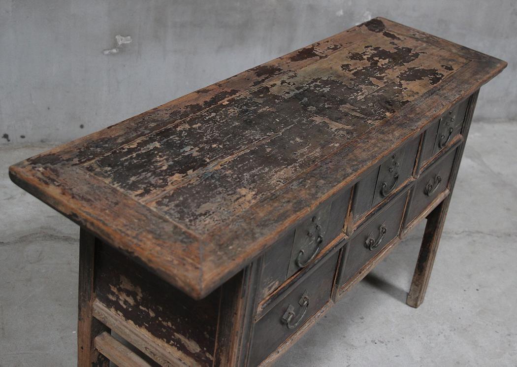 Shanxi 140cm Console Table with Drawers 150 Years Old