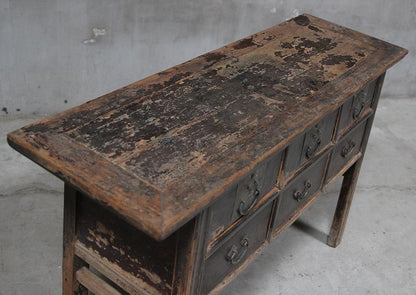 Shanxi 140cm Console Table with Drawers 150 Years Old