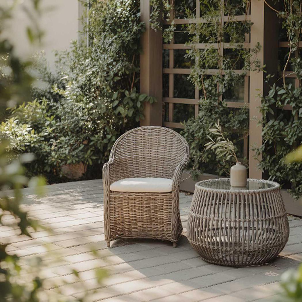 Long Island Wicker ArmChair with Cushion - Outdoor Under-Cover