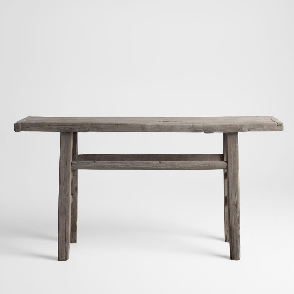 120 Years Old Elm Wood Console No. 3