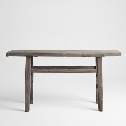 120 Years Old Elm Wood Console No. 3