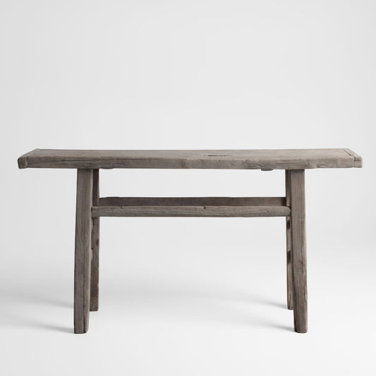 120 Years Old Elm Wood Console No. 3