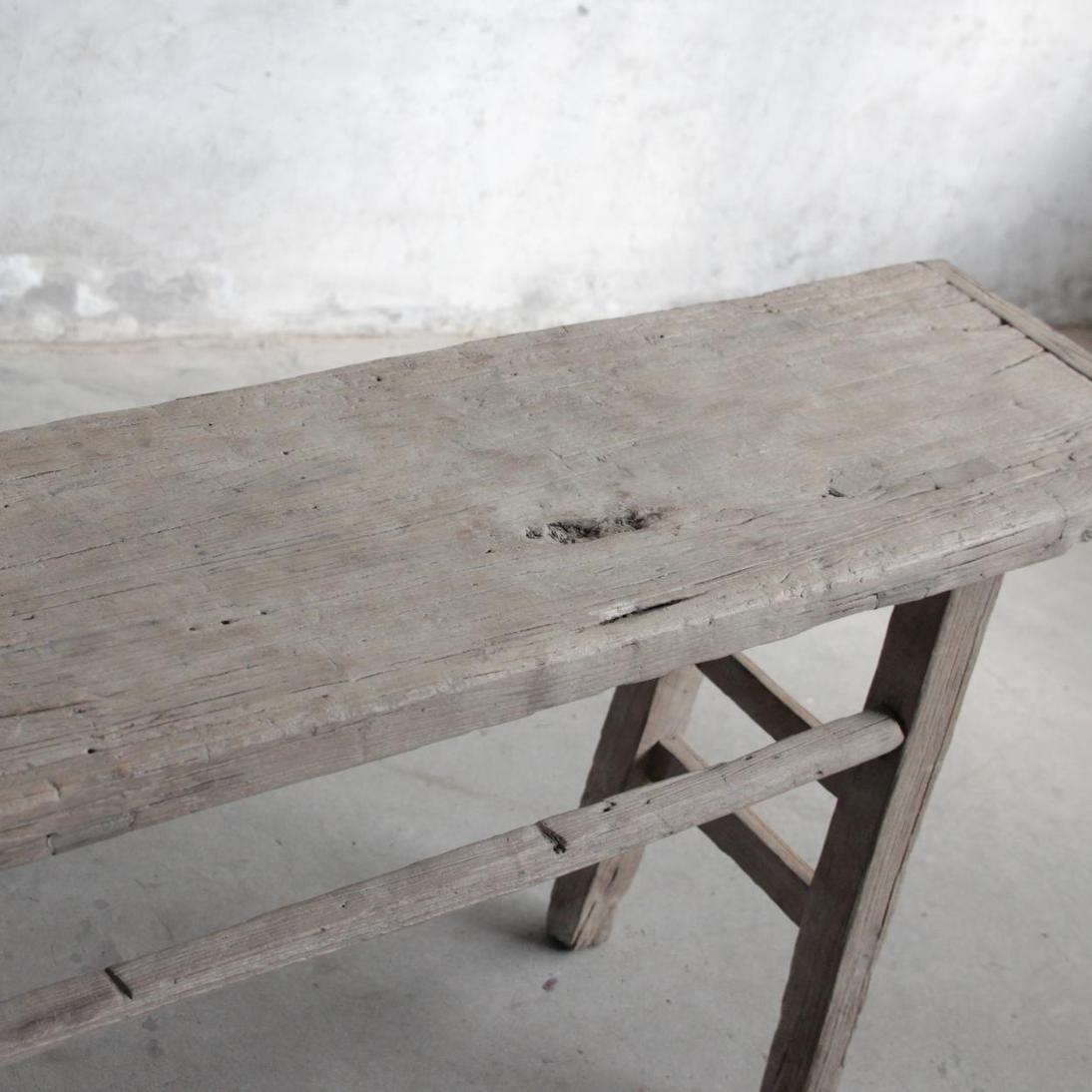 120 Years Old Elm Wood Console No. 3