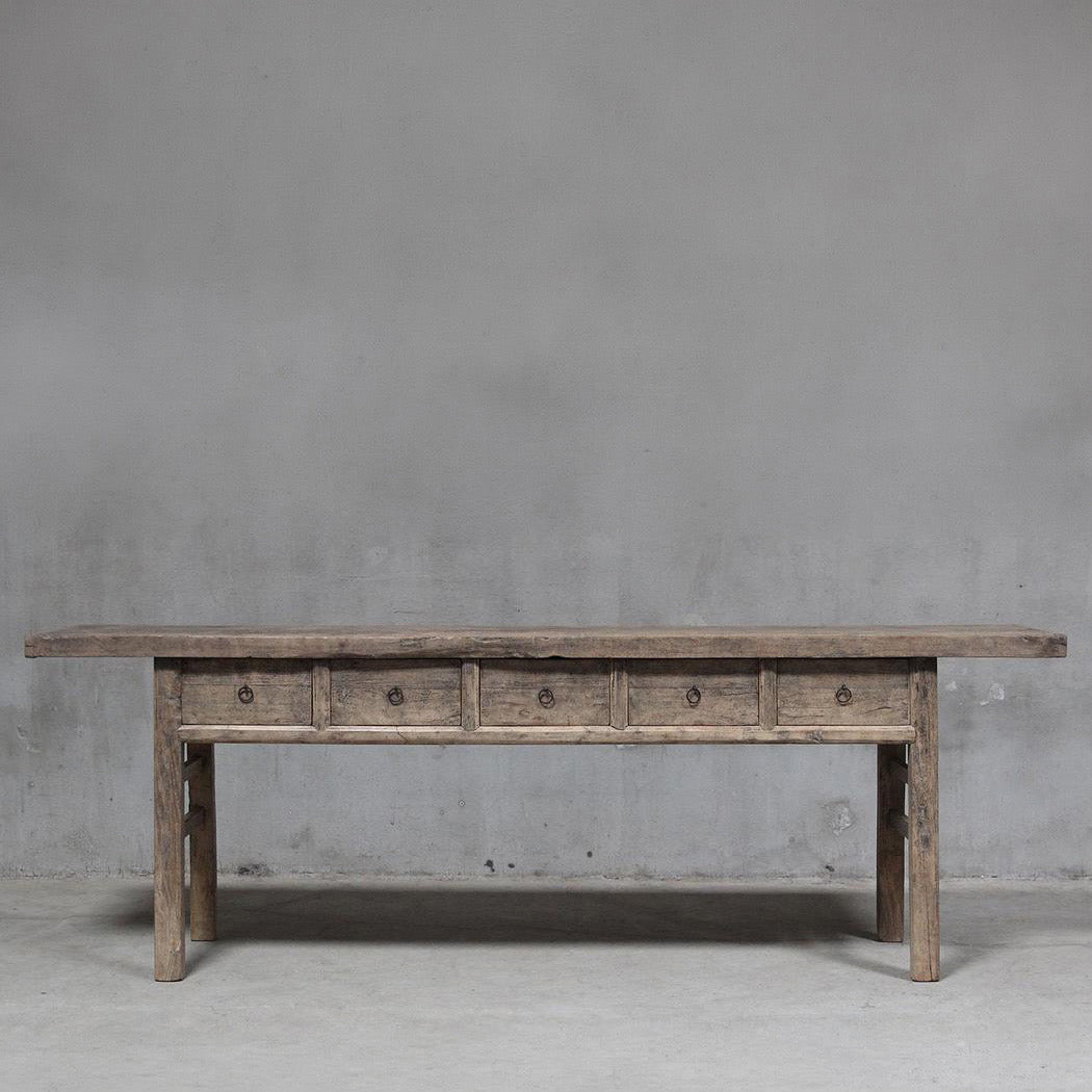 Shanxi 244cm Console Table with Drawers 130 Years Old