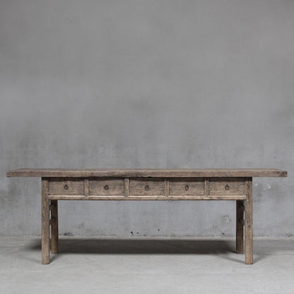 Shanxi 244cm Console Table with Drawers 130 Years Old