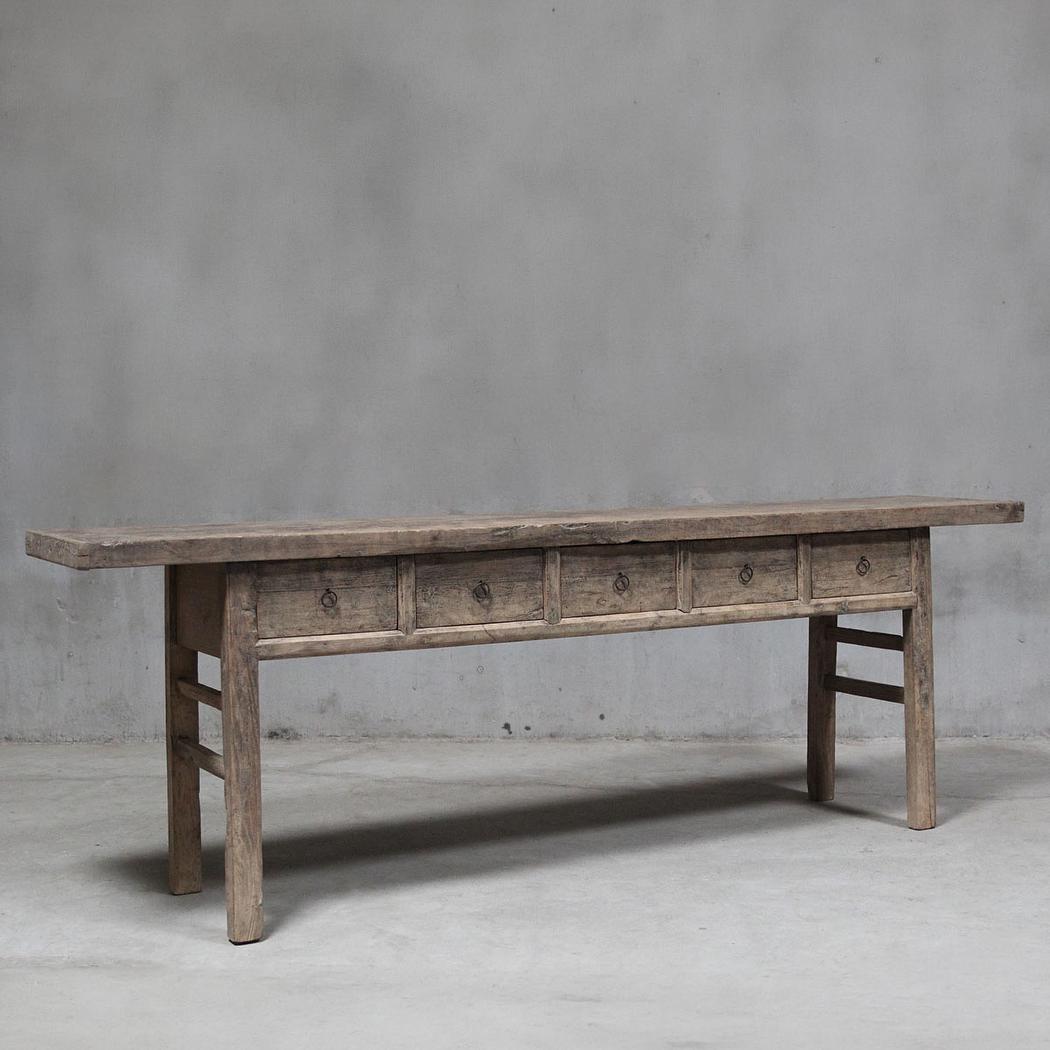 Shanxi 244cm Console Table with Drawers 130 Years Old