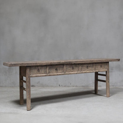 Shanxi 244cm Console Table with Drawers 130 Years Old