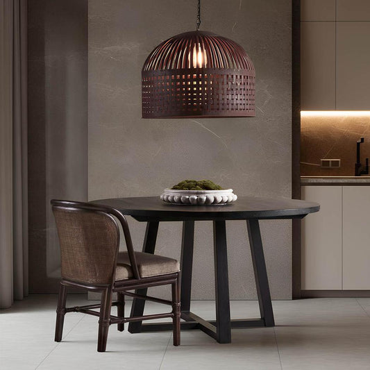 Denver Oak Dining Table Black 140cm