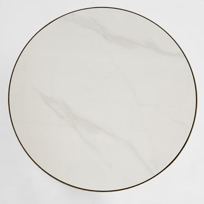 Palais Round Side Table Gold & Ceramic