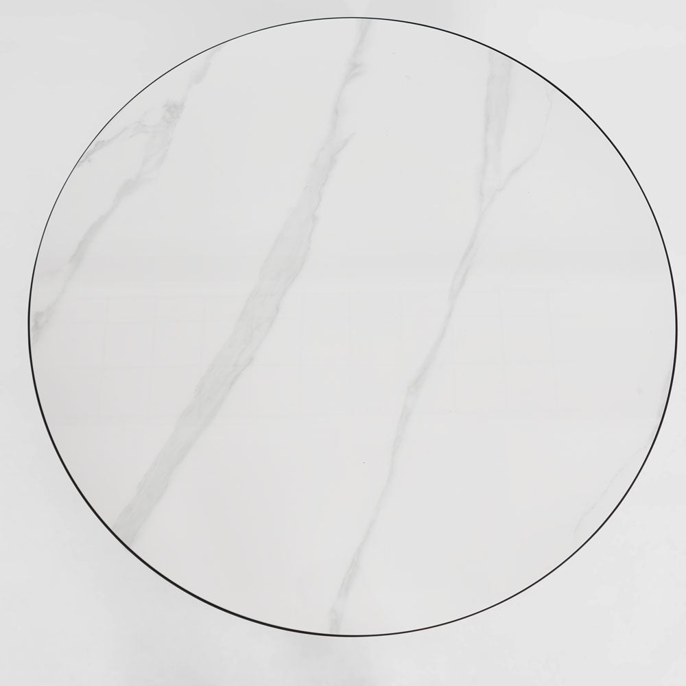 Palais Round Coffee Table Black & Ceramic