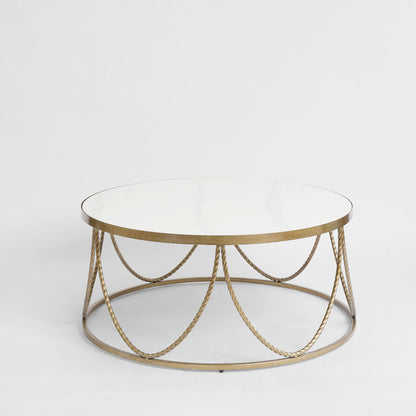 Palais Round Coffee Table Gold & Ceramic