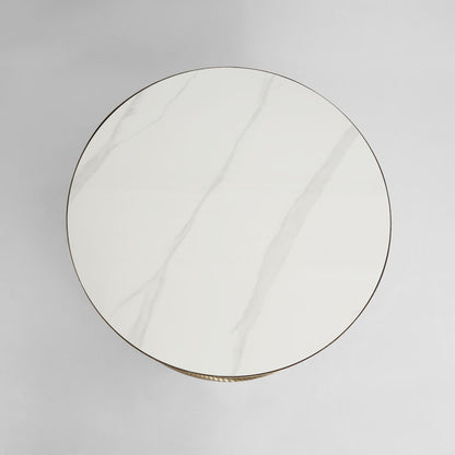 Palais Round Coffee Table Gold & Ceramic