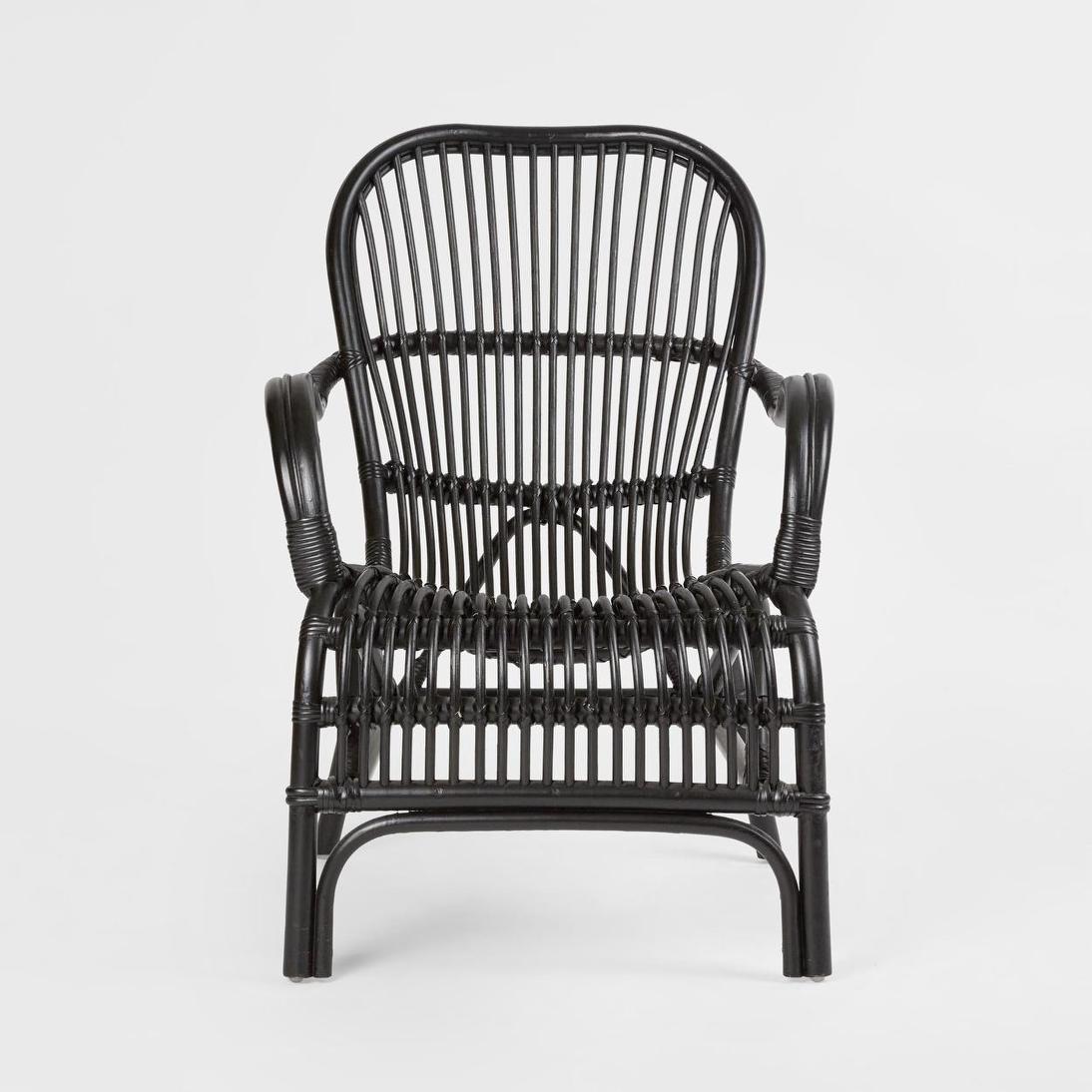 Seville Rattan Armchair Black