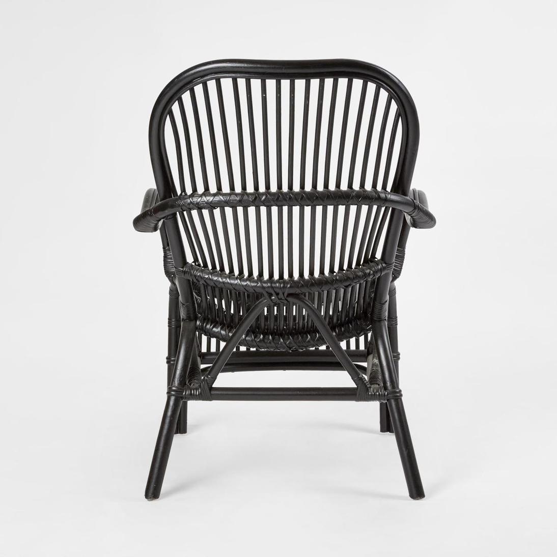 Seville Rattan Armchair Black