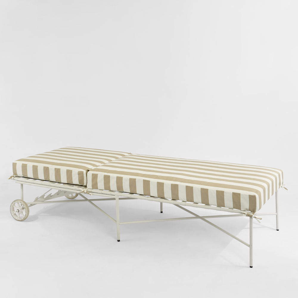 Sheffield Sunlounge Outdoor Taupe & White Stripe Cushion Only