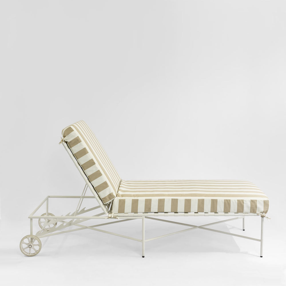 Sheffield Sunlounge Outdoor Taupe & White Stripe Cushion Only