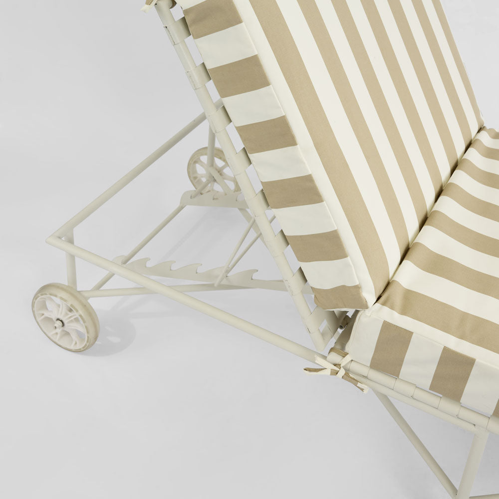 Sheffield Sunlounge Outdoor Taupe & White Stripe Cushion Only
