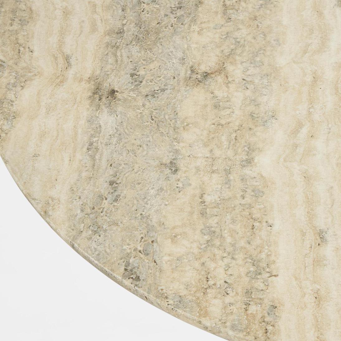 Parisi Round Coffee Table Grey Travertine Look - Outdoor