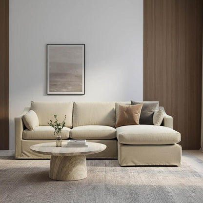 Parisi Round Coffee Table Grey Travertine Look - Outdoor