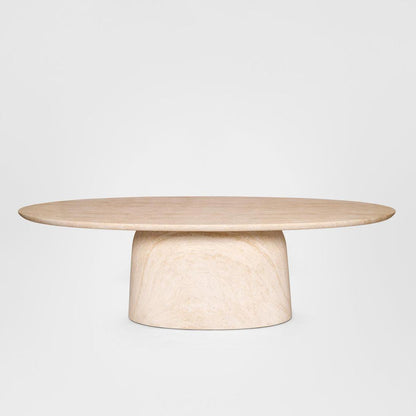 Corsica Oval Dining Table Ivory Travertine Look - Outdoor 240cm