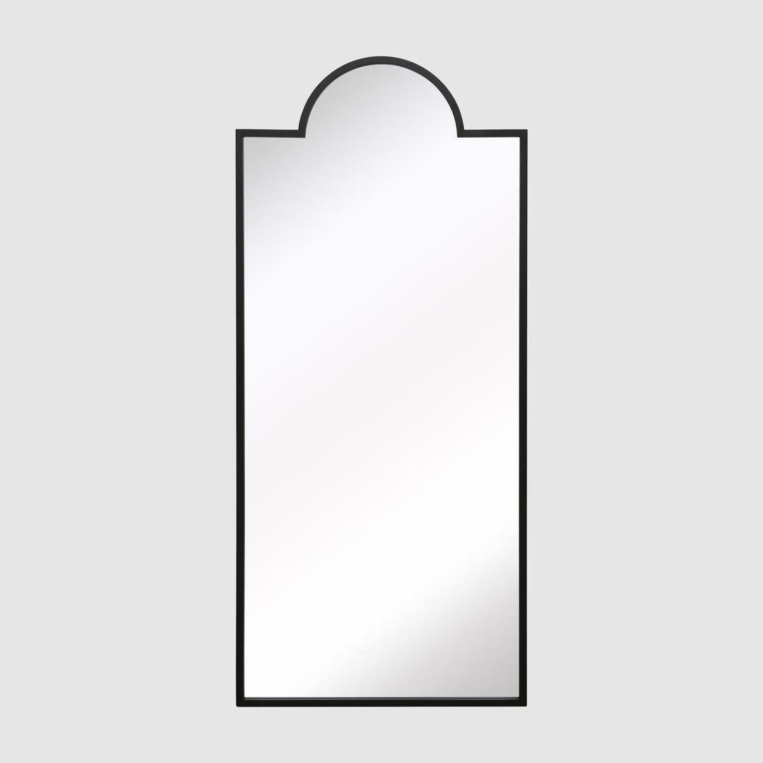 Montgomery Outdoor Iron Mirror Black