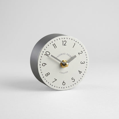 Thomas Kent Tumbler Mantel Clock 4" Smoke
