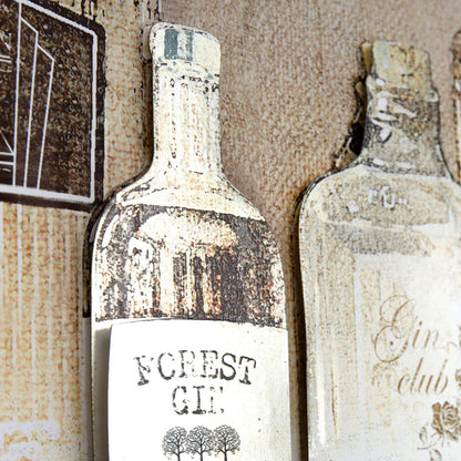 Gin Collection Framed Art 64 X 4.5 X 144cm