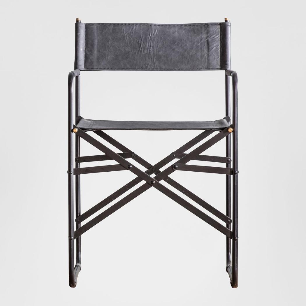 Jodhpur Black Leather ArmChair Set of Two