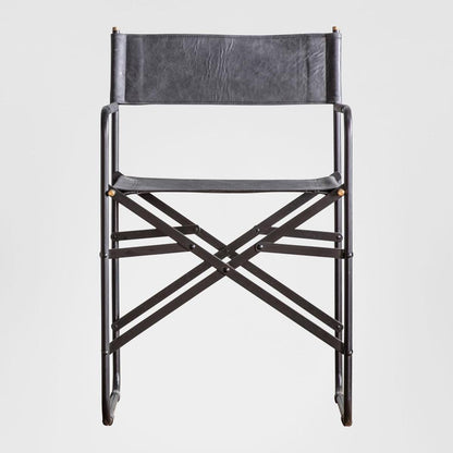 Jodhpur Black Leather ArmChair Set of Two