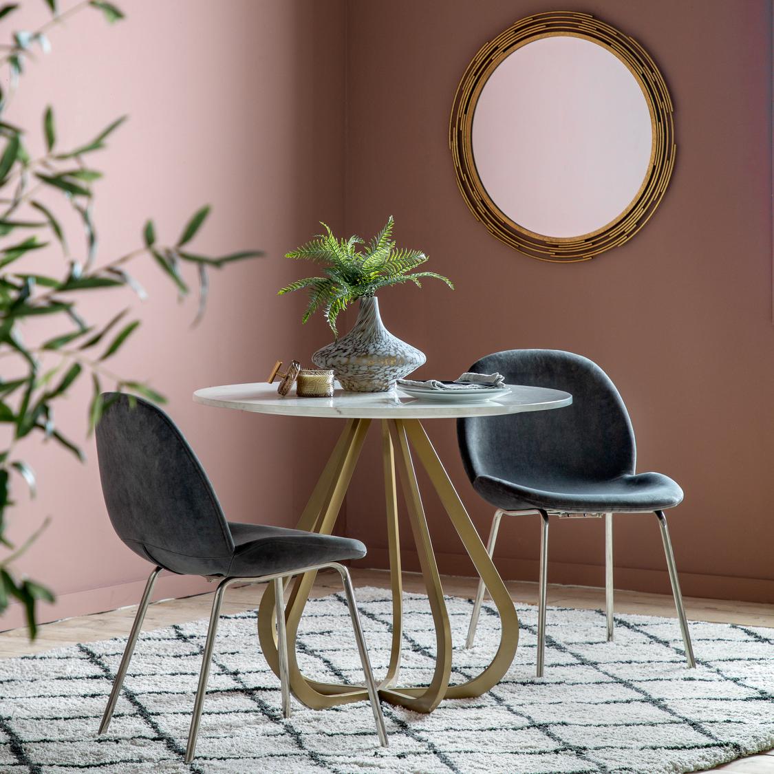 Moorgate Dining Table Gold 90cm