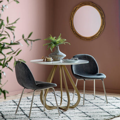 Moorgate Dining Table Gold 90cm