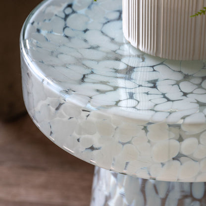 Murano Side Table White 395x395x465mm
