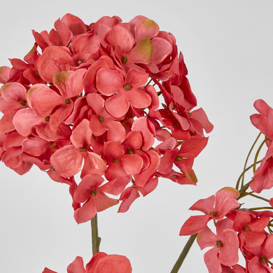 Mini Hydrangea Spray With 3 Heads Dk Pink