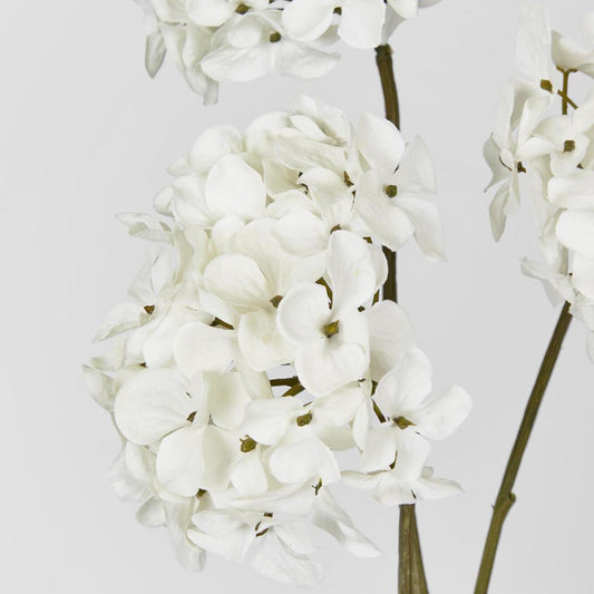 Mini Hydrangea Spray With 3 Heads White