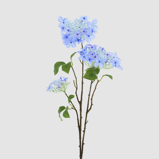 Lace cap Hydrangea Spray 70cm Blue