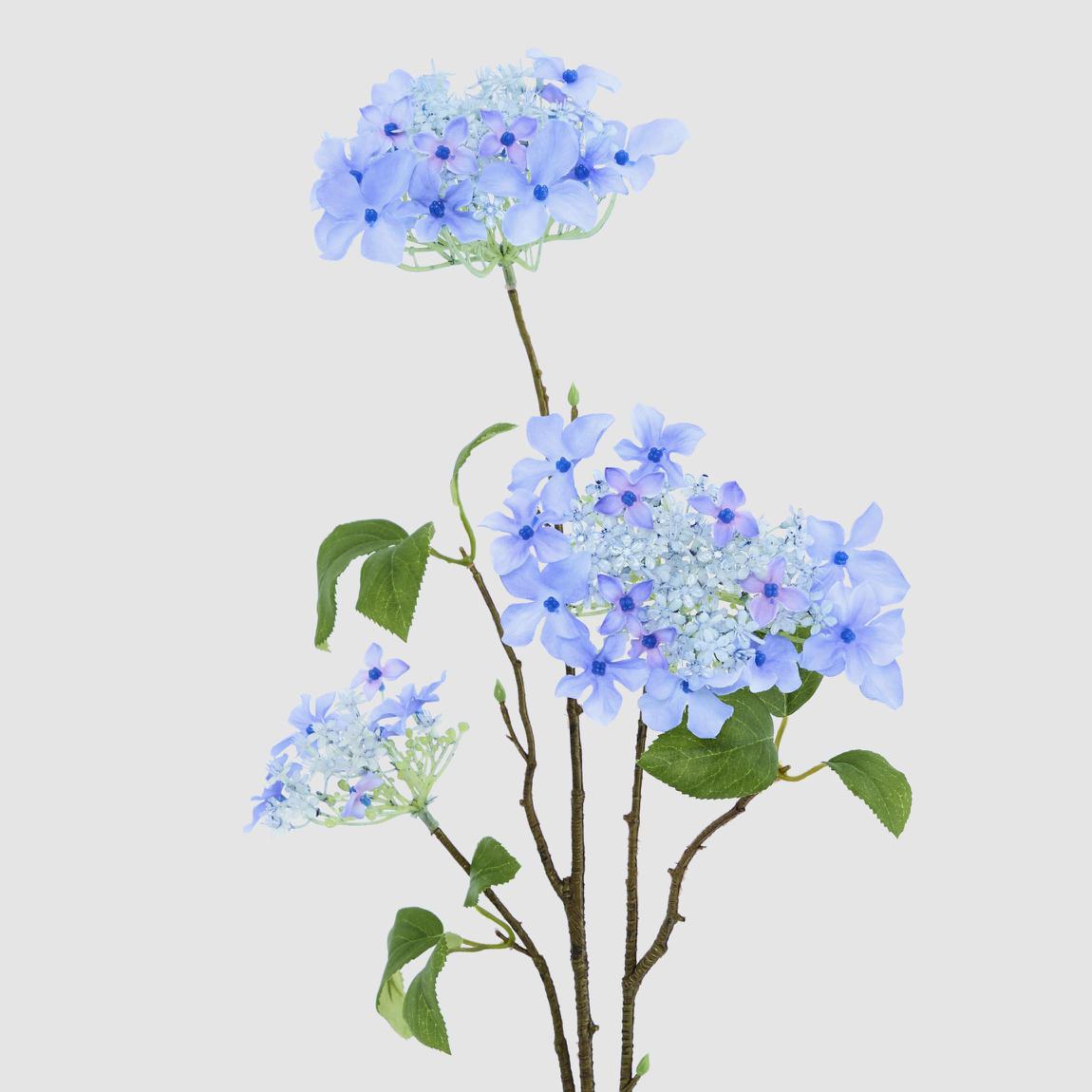 Lace cap Hydrangea Spray 70cm Blue