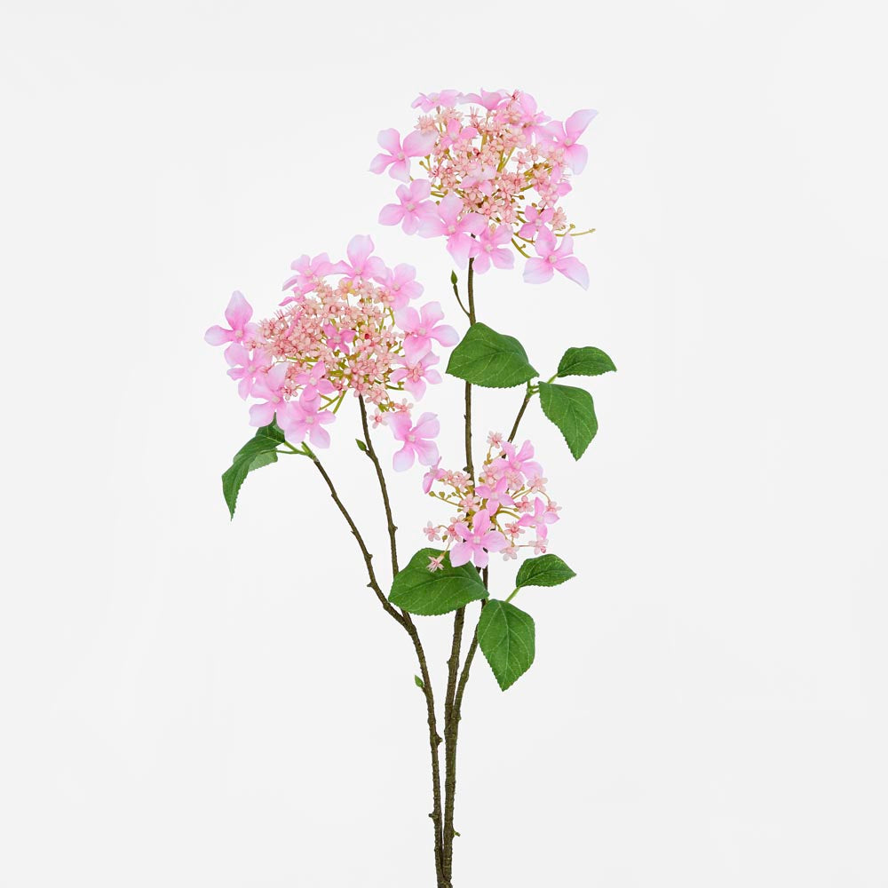 Lace cap Hydrangea Spray 70cm Pink