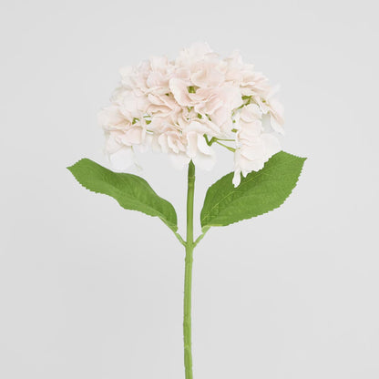 Hydrangea Stem Soft Touch 50cm White Pink