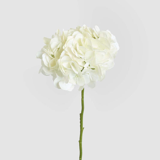 Soft Touch Hydrangea Flower Stem 75cm Cream