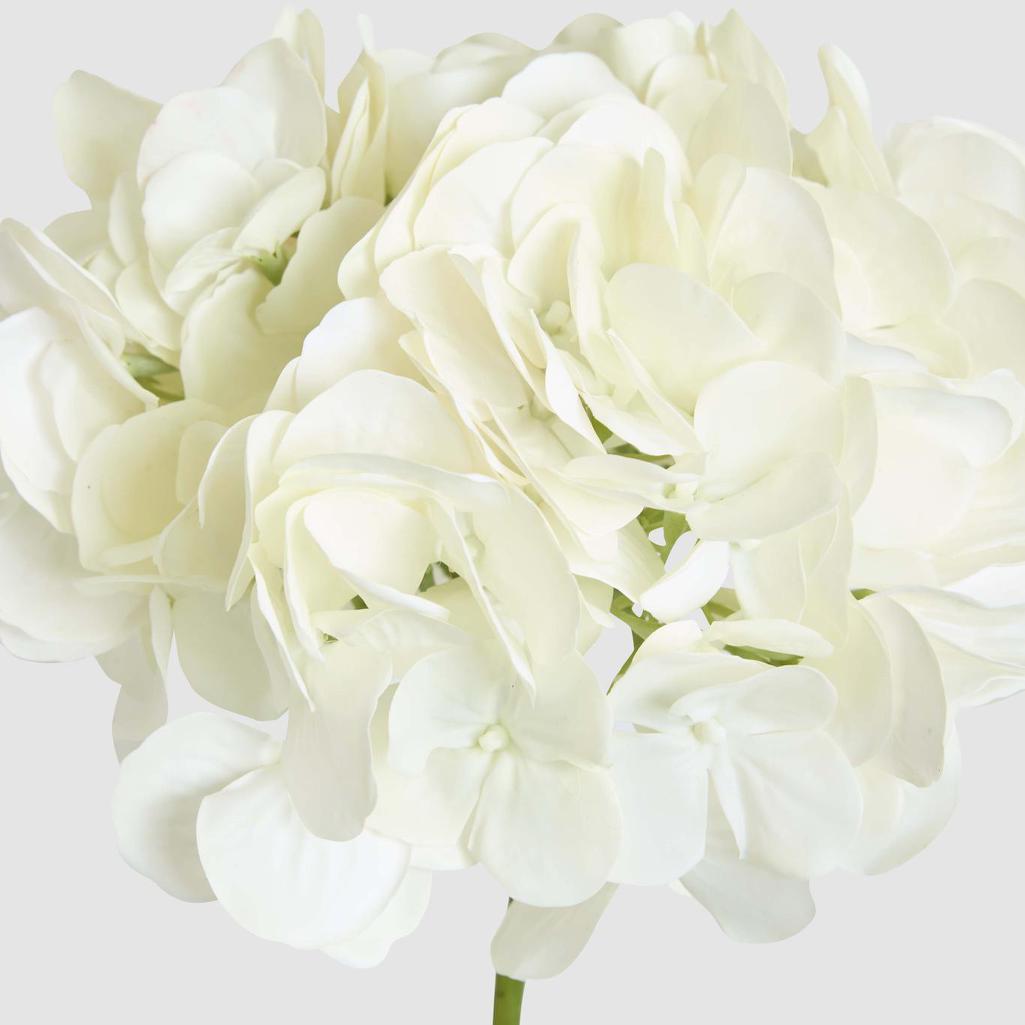 Soft Touch Hydrangea Flower Stem 75cm Cream