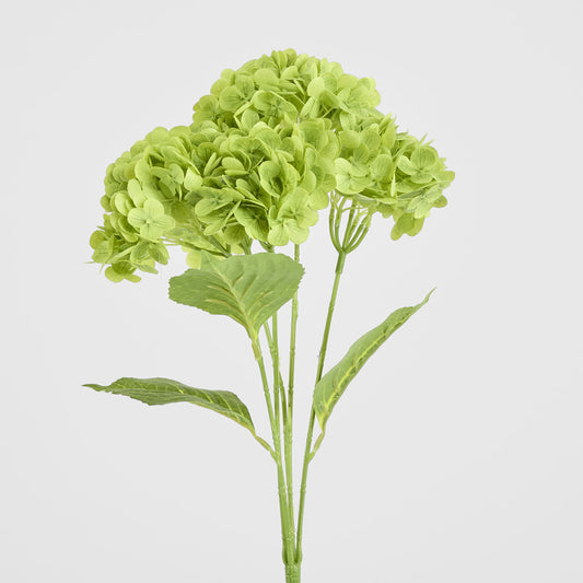Real Touch Hydrangea 5 Head Bunch Green