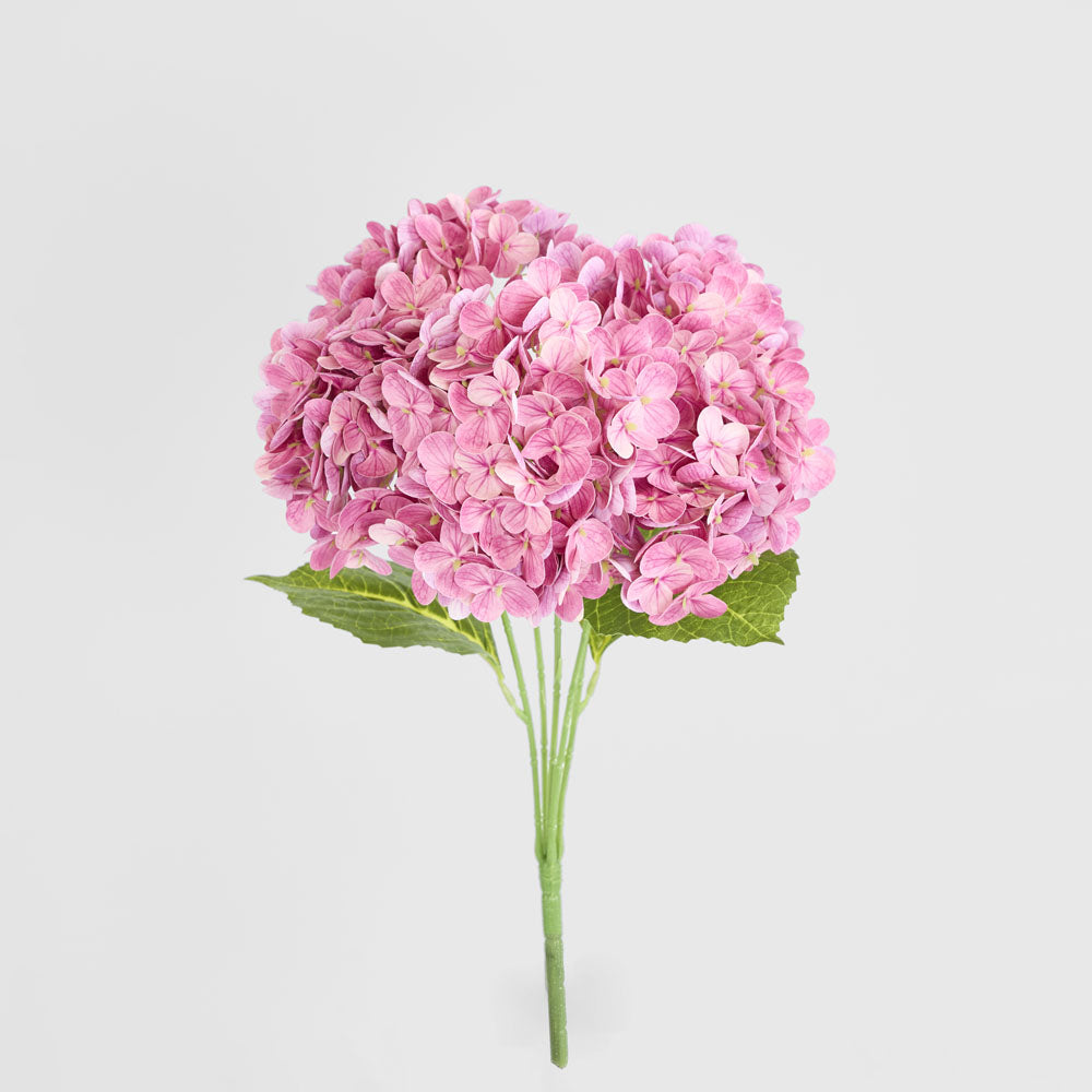 Real Touch Hydrangea 5 Head Bunch Pink