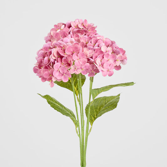 Real Touch Hydrangea 5 Head Bunch Pink
