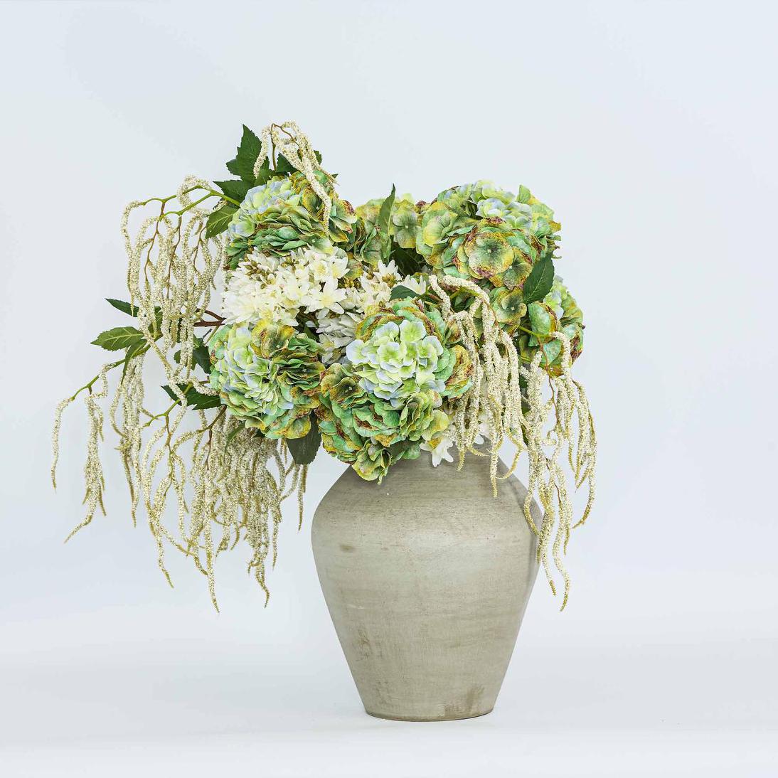 Real Touch Hydrangea 64cm Green